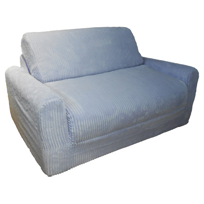 Fun Furnishings Sofa Sleeper Blue Micro Suede 